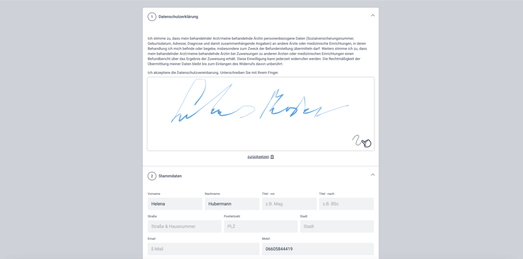 Die digitale Patientenaufnahme von Latido: Self Check-in