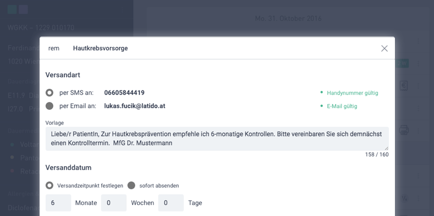 Update – SMS- und E-Mail-Reminder by Latido
