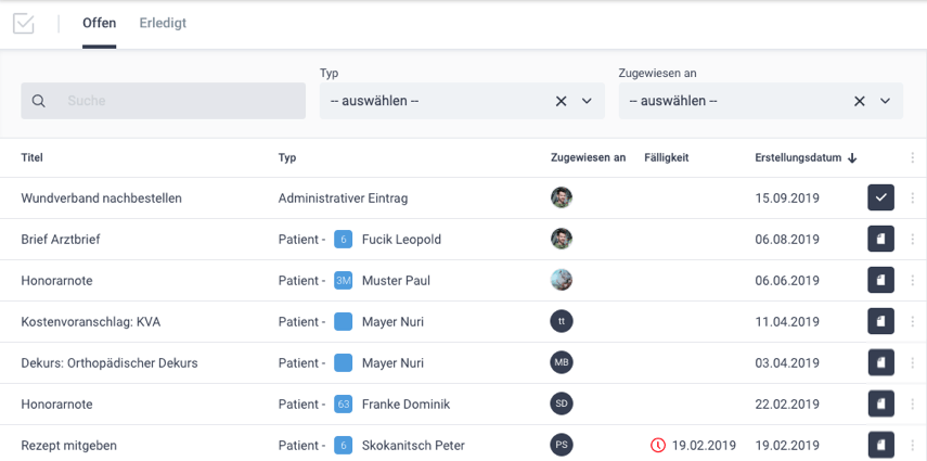 Die neue To-Do-Übersicht für den Ordinationsalltag