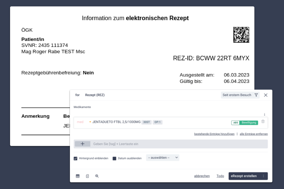 Das e-Rezept Feature von Latido